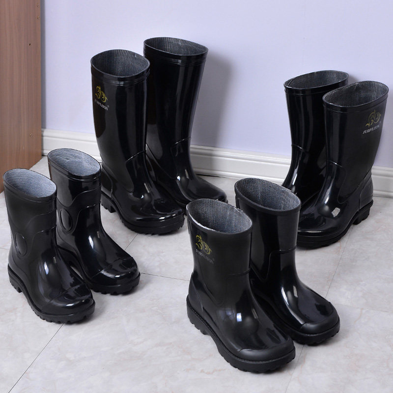 男士高筒雨鞋防滑防水中筒水鞋男雨靴胶鞋工地雨鞋