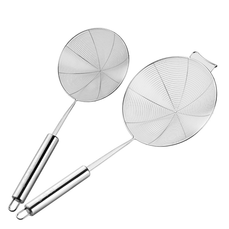 日式304不锈钢火锅大号笊篱家用小漏网捞面油勺过滤网筛厨房漏勺