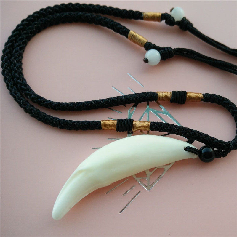 吊坠狼牙黑狗项链藏獒牙狗牙牙牙齿儿童手链项坠