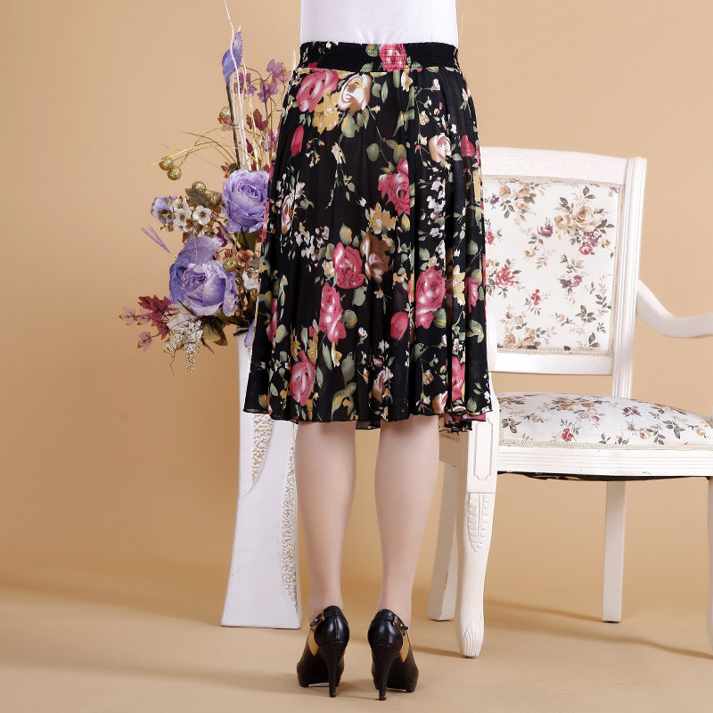 裙子夏季中老年半身裙女妈妈4050岁妇女女士短裙中老年女装