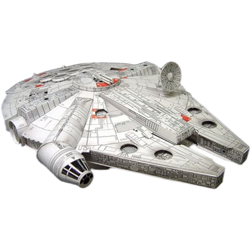 儿童手工折纸diy立体3d模型星球大战千年宇宙飞船手工折纸