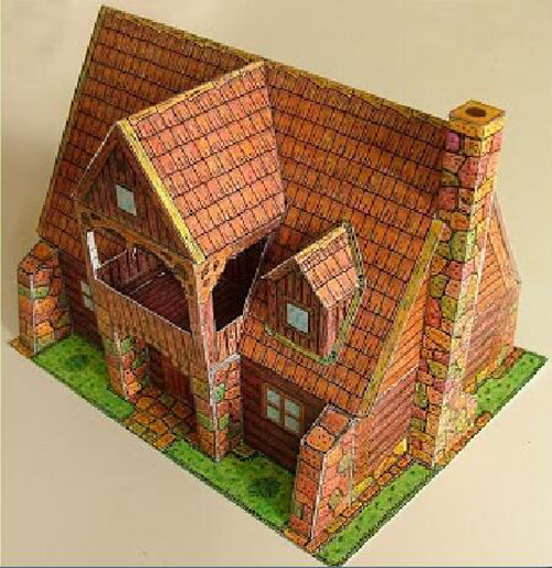 儿童手工折纸diy拼装立体3d模型建筑卡通手工折纸