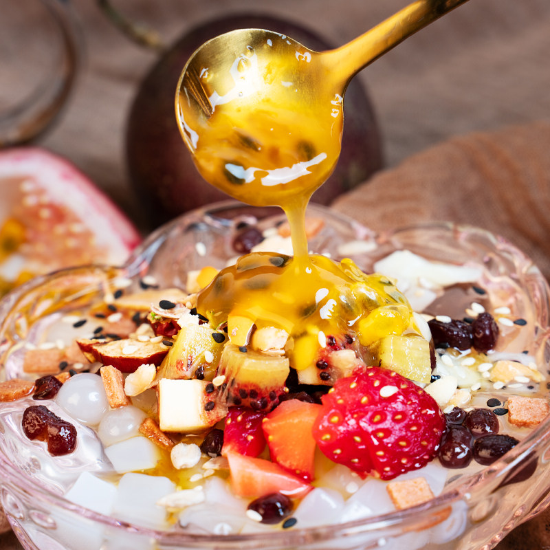 冰粉百香果百香果味原料肉酱网红红糖糍粑配料果酱