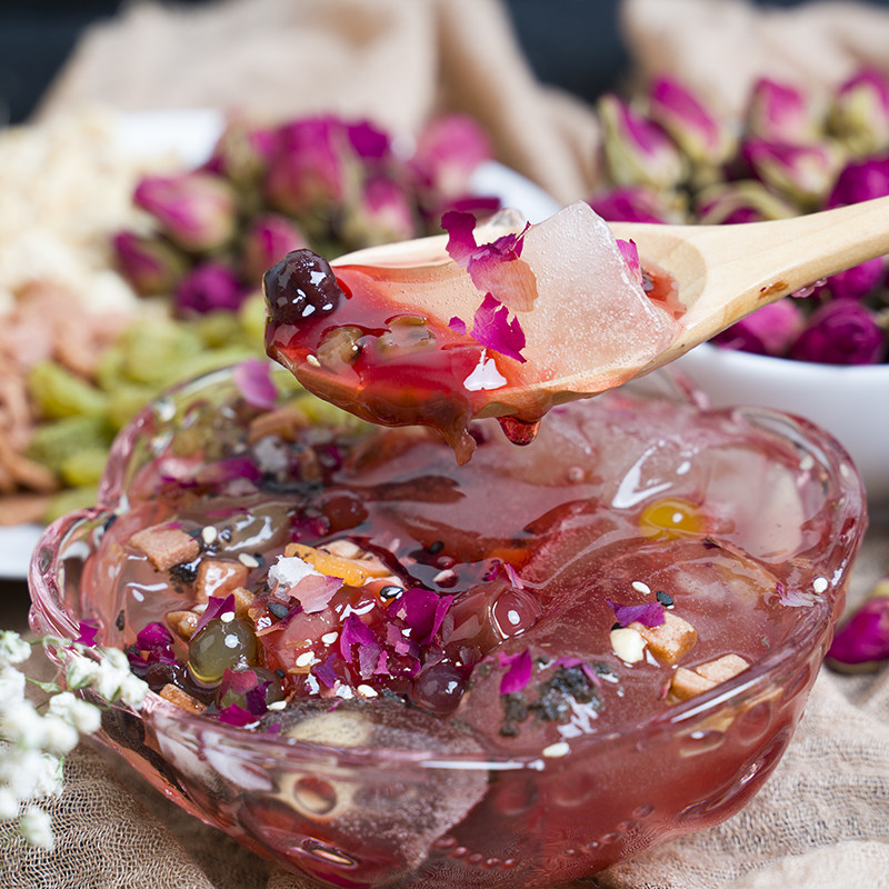 玫瑰玫瑰花冰粉花瓣花朵原料红糖糍粑配料50g玫瑰茄