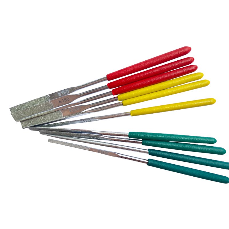 guang合金锉胶柄小平斜锉金刚石锉刀电镀锉去毛刺金刚锉
