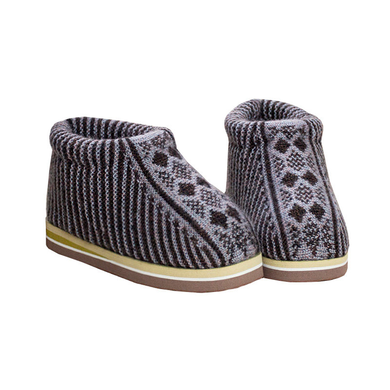 雅馨绣坊ab毛线男款方格diy手工编织图纸居家棉拖