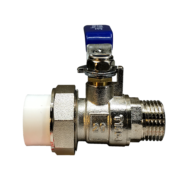 ppr外牙单活接球阀热熔烫接dn20x425x632x1寸开ppr管