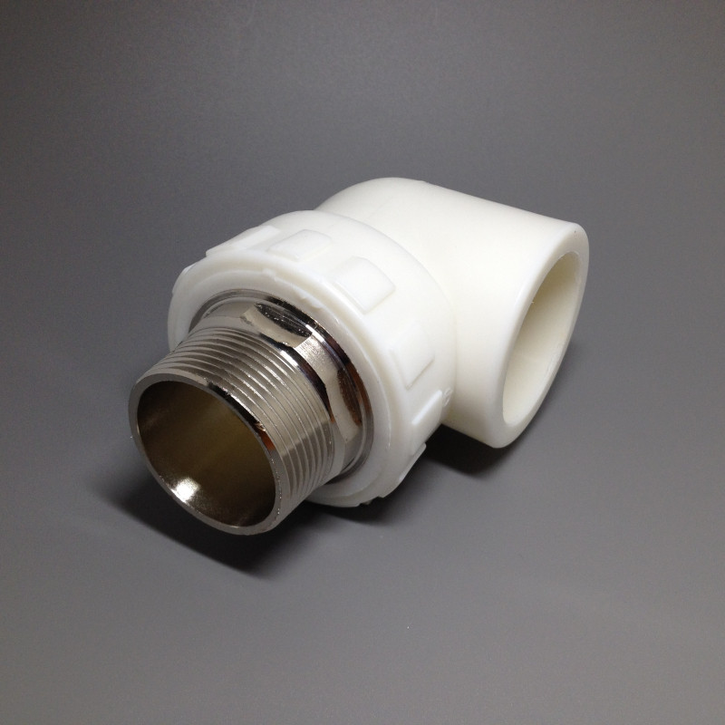 ppr外牙弯头热熔烫接水管配件三龙dn4050631寸21寸半2寸外丝弯头