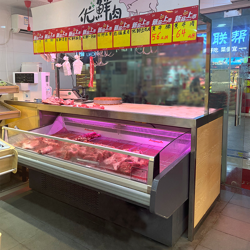 猪肉台不绣钢分割台含pe砧板剁肉剁骨台超市蔬菜架