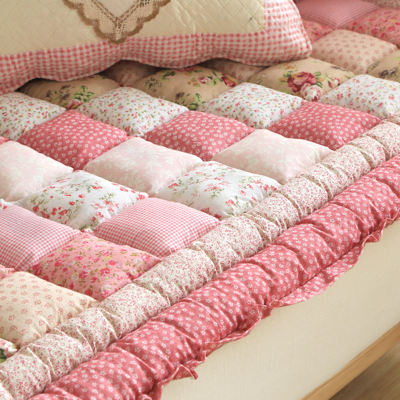 全棉韩国韩单拼布沙发垫纯棉四季简约现代水洗全棉防滑沙发套罩巾