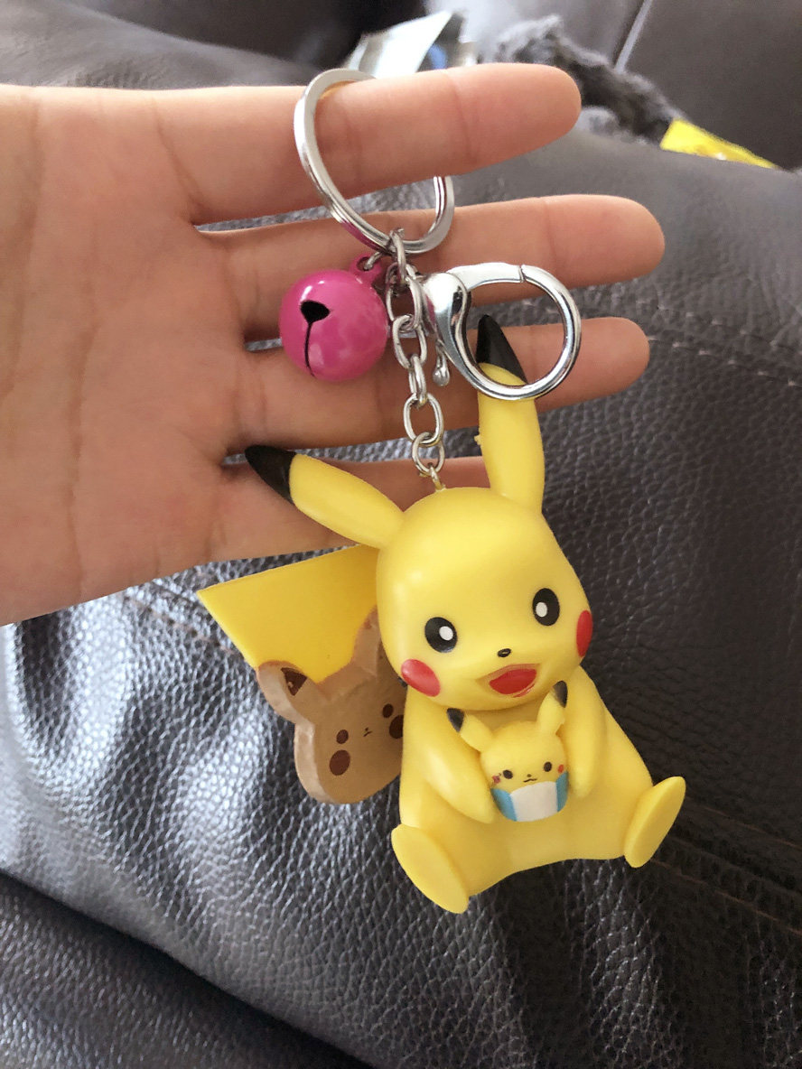 宠物小精灵皮卡丘钥匙扣创意汽车挂饰情侣钥匙链圈书包背包挂件女