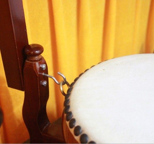 佛教佛具铃鼓架寺庙法器乐器帝钟架实木折叠立式堂鼓