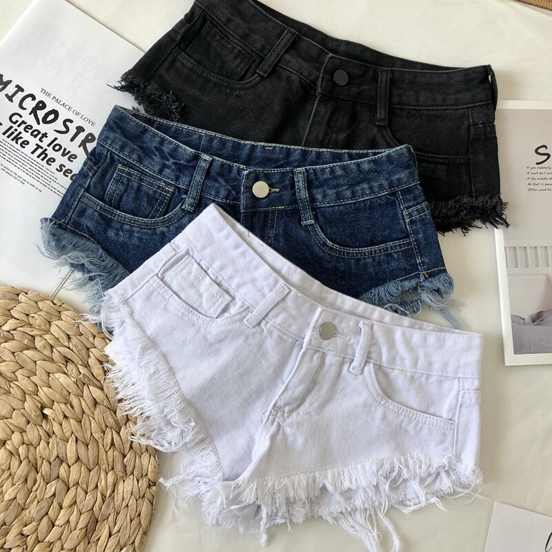 honeypeach性感低腰牛仔超短短裤三角形包臀百搭牛仔裤