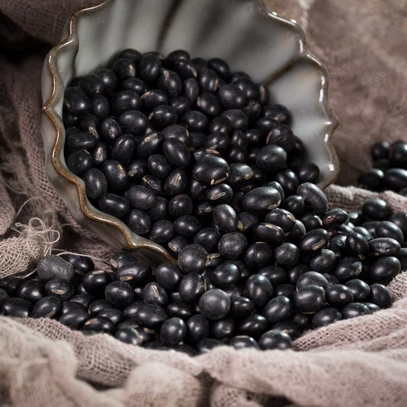 小黑豆藩篱黑豆500g五谷杂粮农家自产转基因绿芯小豆黑豆