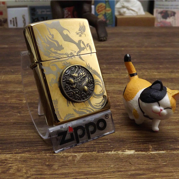 08年二手金冰贴章龙zippo打火机正品美国原装进口煤油zippo