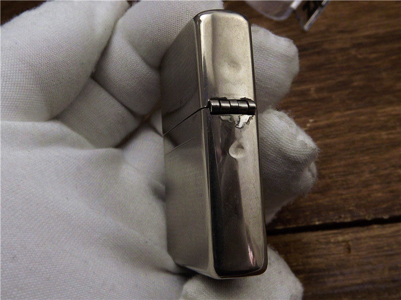 二手zippo2000镀银网纹logo正品美国防风打火机原装进口zippo