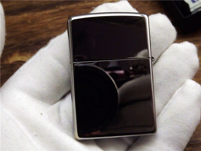 zippo打火机全新14年黑漆蚀刻火焰原装正品专柜zippo