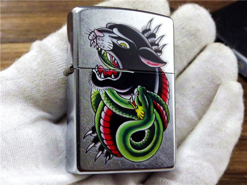 zippo打火机正品全新06年青龙虎斗原装专柜正版zippo