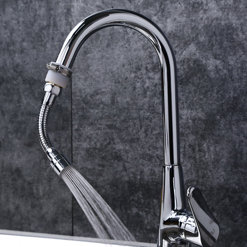 全铜增压水龙头防溅头嘴厨房万能通用花洒加长延伸器家用节水神器