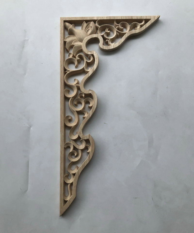 木雕角花实木藏式镂空装饰东阳油漆半成品浮雕木雕