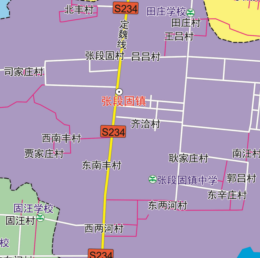 2017年6月河北省石家庄市无极县交通旅游行政乡镇村落分布地图