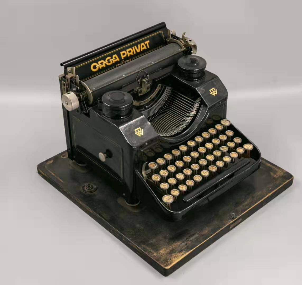 orgaprivat德国古董打字机1920s机械收藏品正常使用打字机