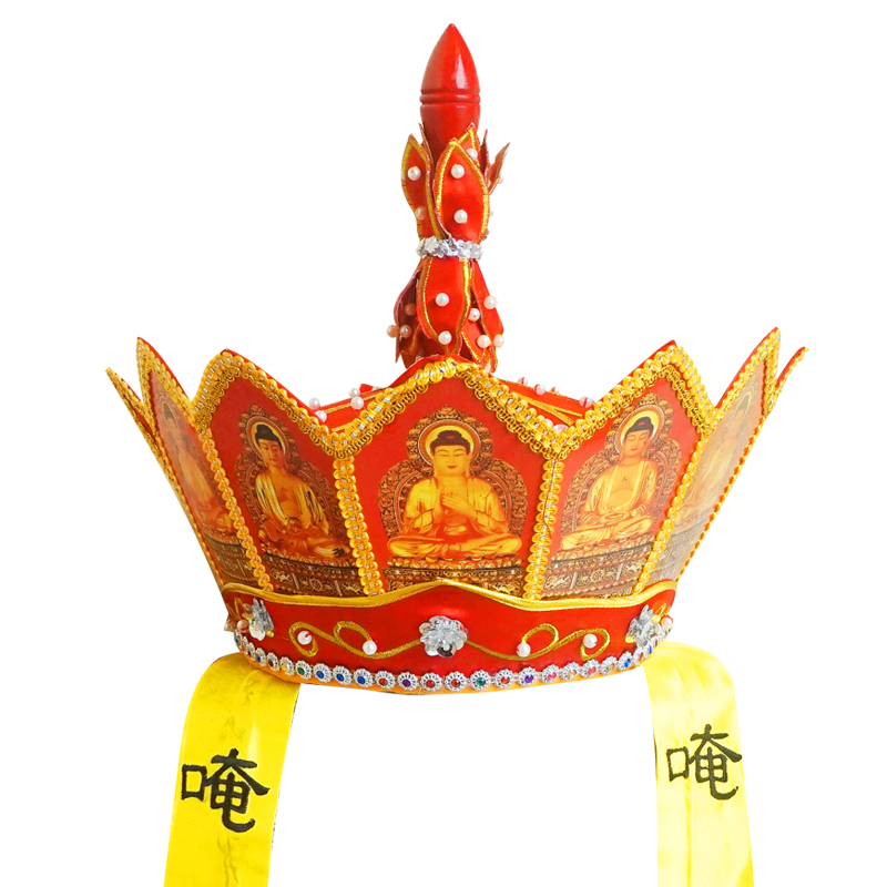 五佛佛教用品僧人佛法西游记唐僧帽僧帽佛帽冠毗刺绣