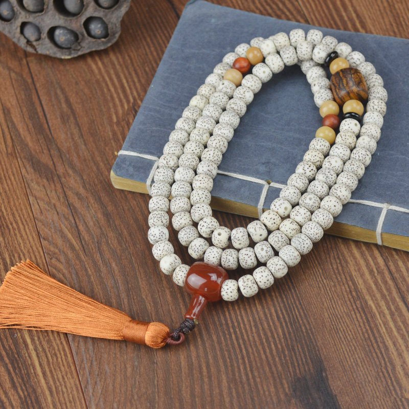 菩提流苏持珠星月108颗佛珠提子桶珠项链念珠佛珠