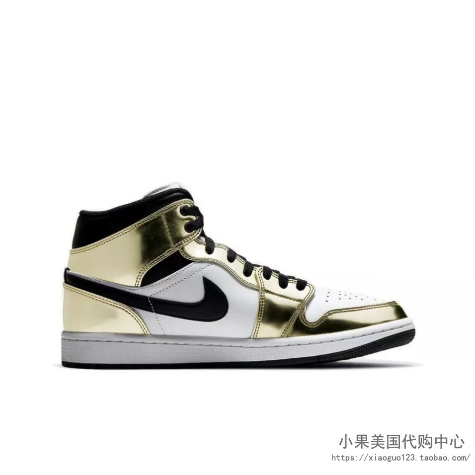 nike耐克airjordanmidaj1液态金高帮球鞋现货运动休闲鞋