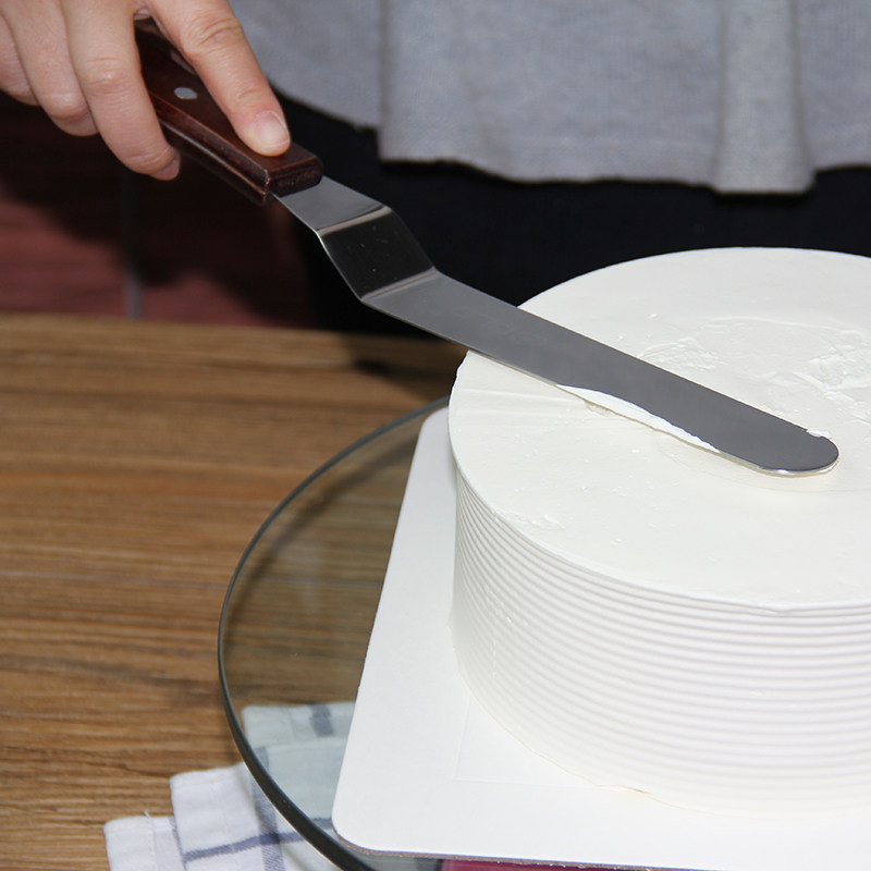 4寸6寸8寸10寸蛋糕抹刀木柄曲吻刀刮平刀 奶油裱花脱模不锈钢抹刀