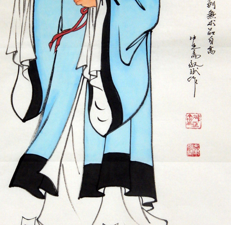 诸葛亮中式国画武侯孔明画像客厅挂画办公室书房国画