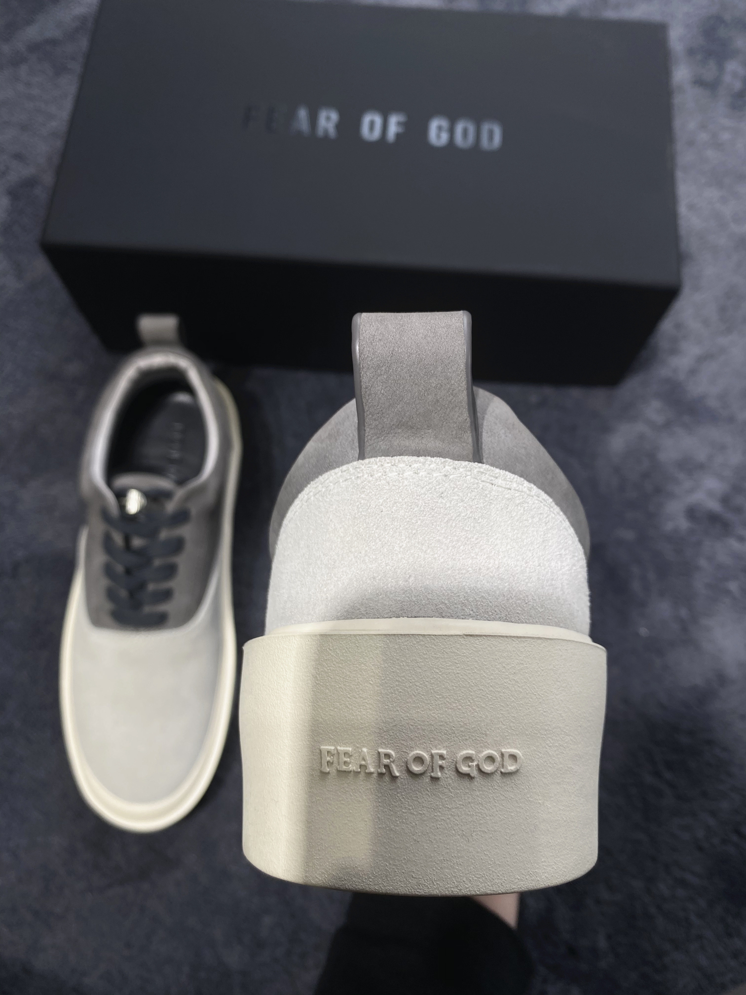 fog6thfearofgodatmospherela限定磨砂灰拼色单鞋