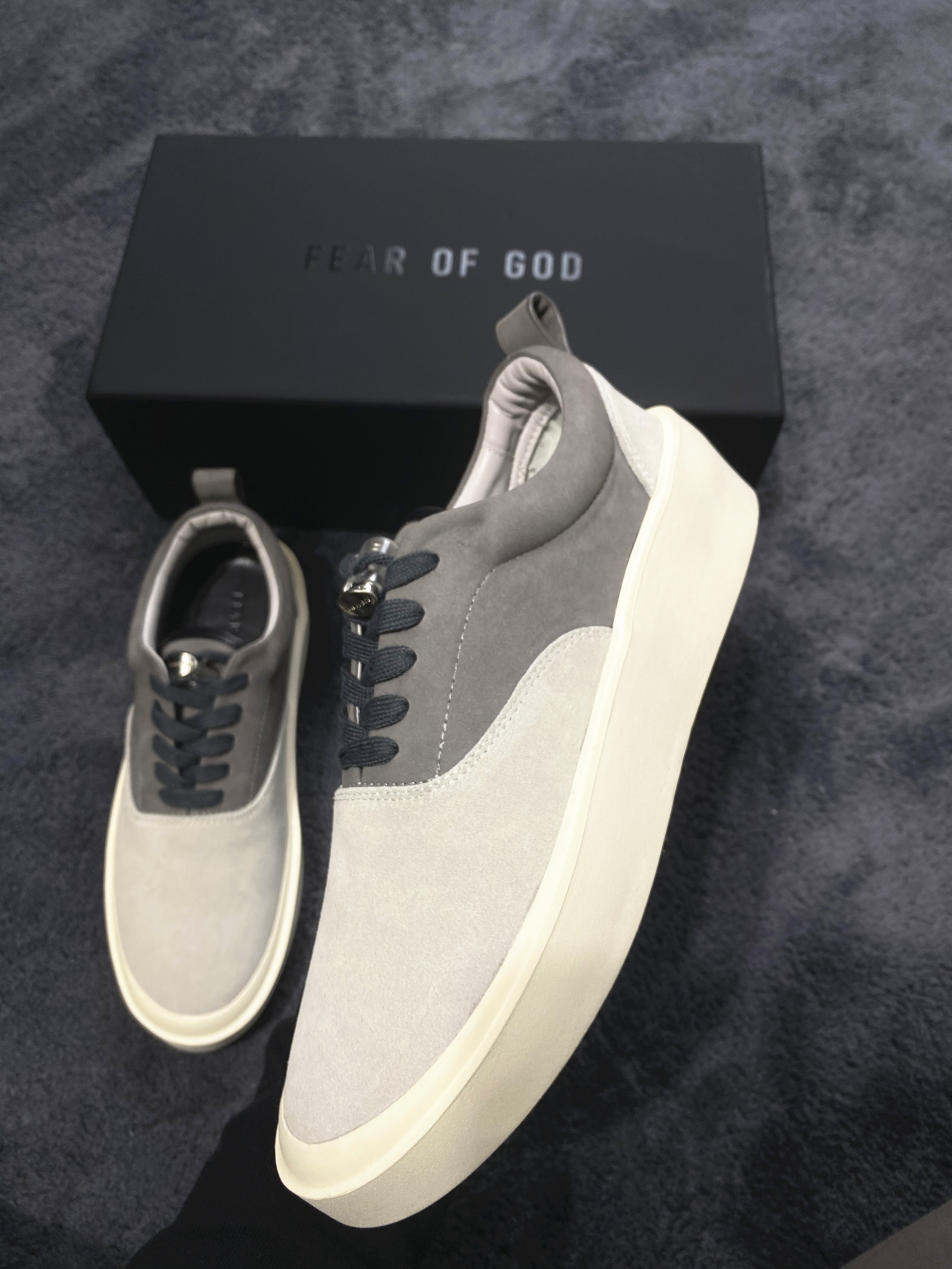 fog6thfearofgodatmospherela限定磨砂灰拼色单鞋