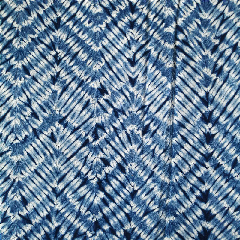 云南扎染染布大理白族手工蓝染服装布料民族风海绵垫