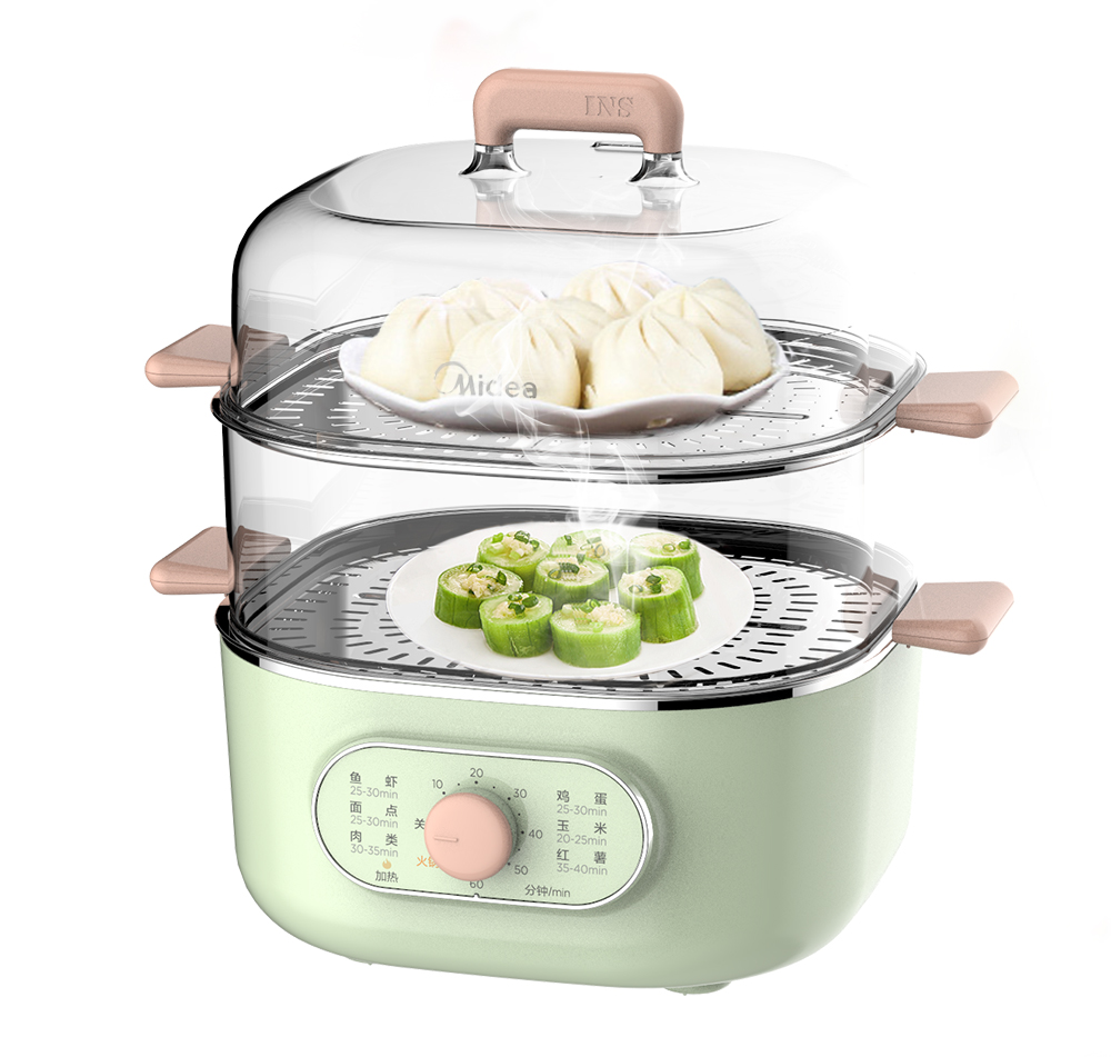 美的蒸锅多功能家用大容量双层蒸笼蒸菜早餐神器电蒸锅