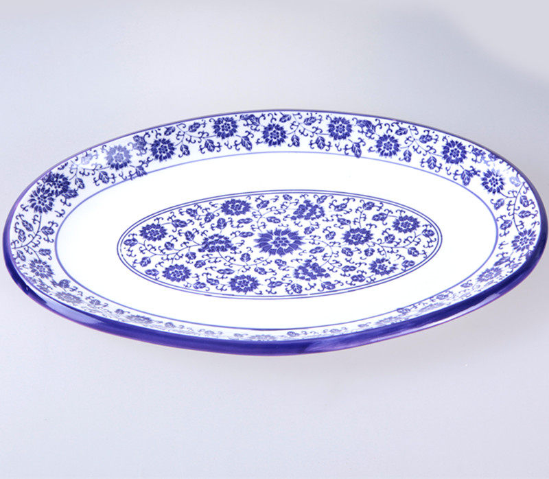 景德镇青花瓷菜盘骨瓷深盘7/8英寸菜碟子窝盘家用餐盘汤盘陶瓷盘