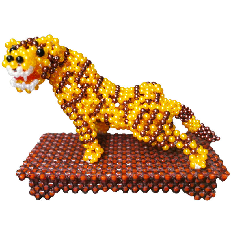 diy手工串珠编织材料包饰品家居摆件散珠子十二生肖动物虎爷老虎