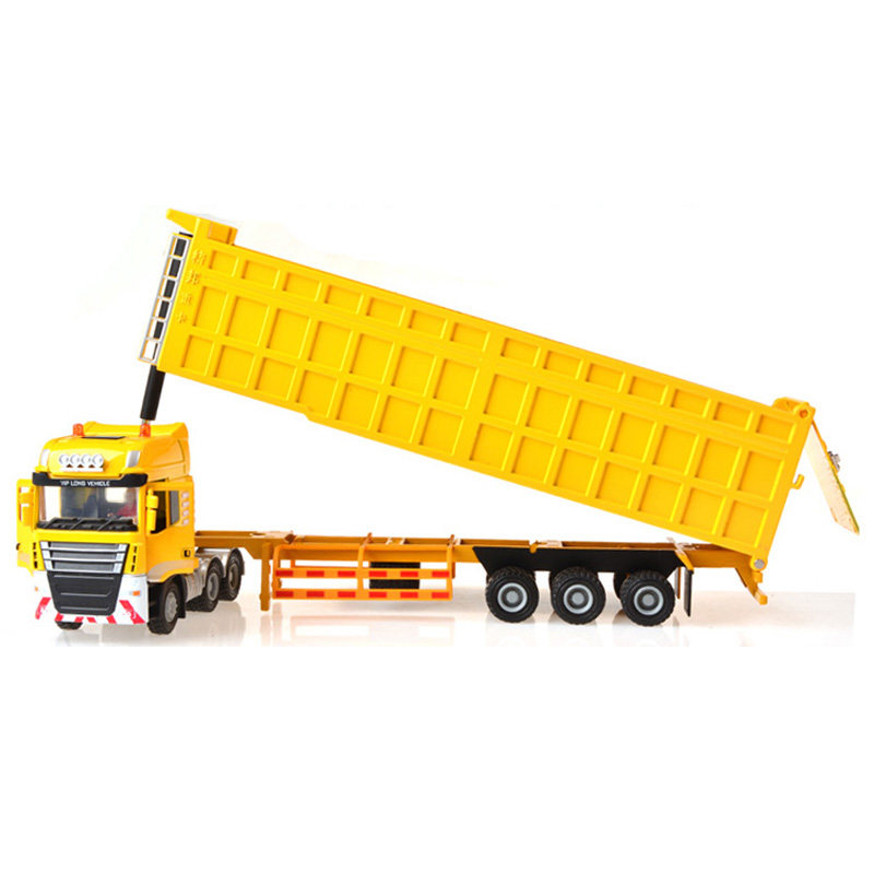 金大卡车模型半挂挂式重型运输车重卡自卸翻斗车模