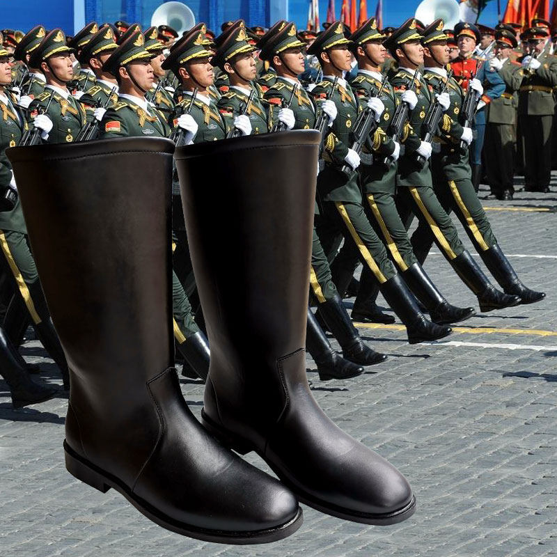 骑士大阅阅兵长筒马丁仪仗队高筒军靴骑马马靴舞蹈鞋