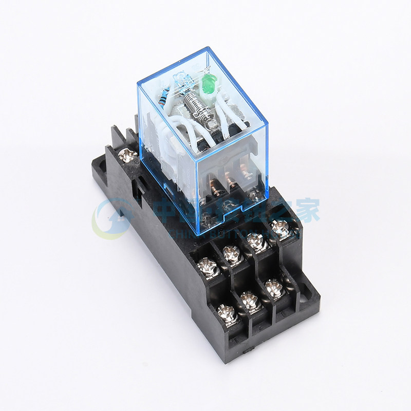 继电器底座小型my4nj代替hh54p中间电磁dc12v24v继电器