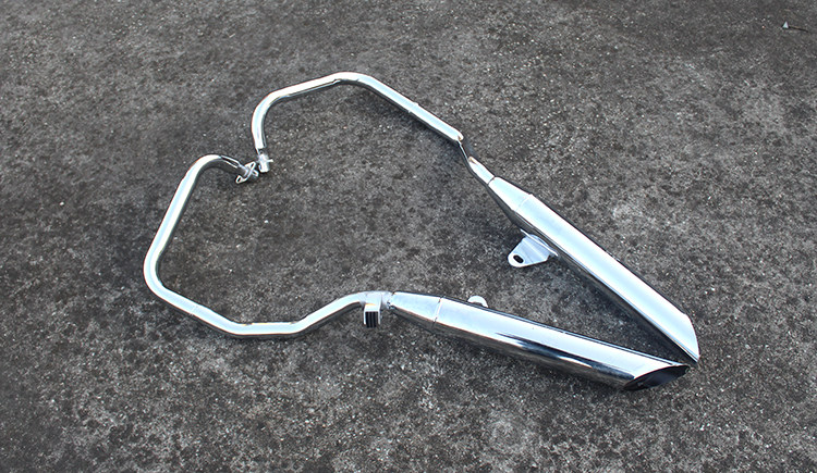 太子排气管摩托车风暴qj150双缸力帆烟通排气筒摩托车排气管