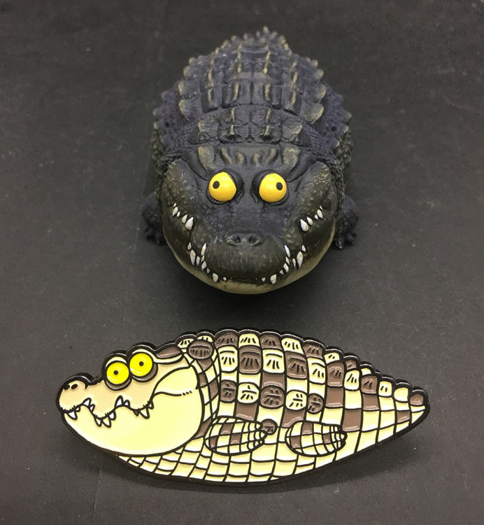 不二手办萌系肥鳄玩具鳄鱼模型二马树脂鳄胖仿真