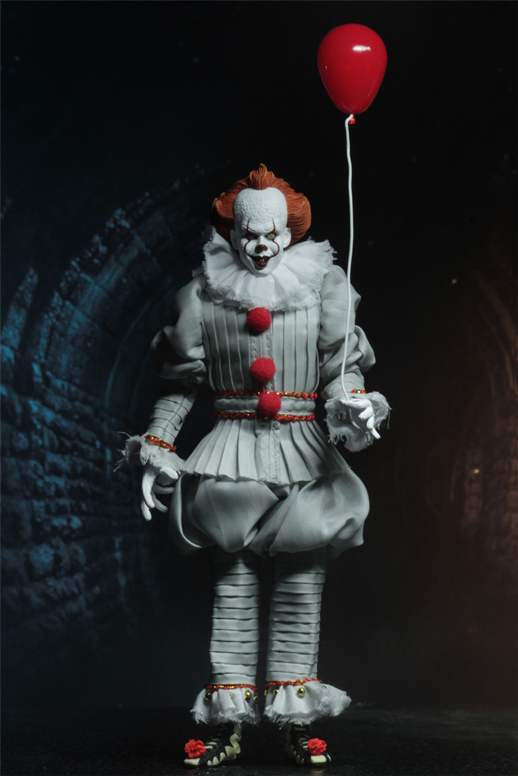 包邮neca45473小丑回魂8寸布衣可动it佩尼手办