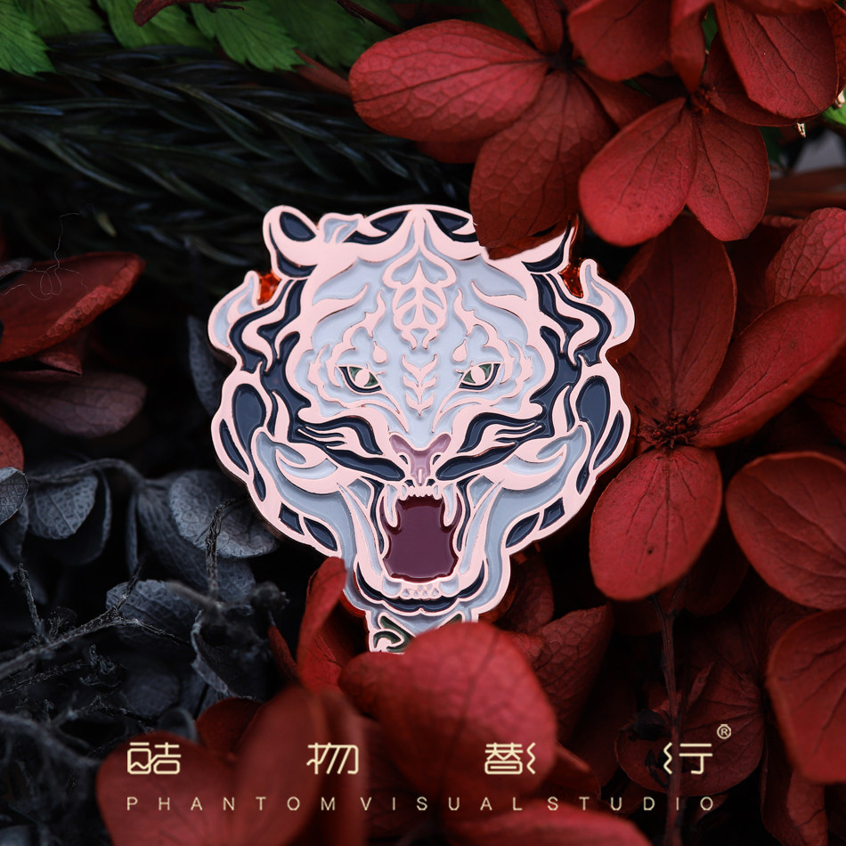 胸针虎头原创虎年年中年中国国风金属徽章十二生肖胸针