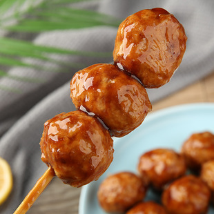 鸡肉串大成食品脆骨丸串加热即食800g 大成照烧脆骨丸子鸡肉丸日式