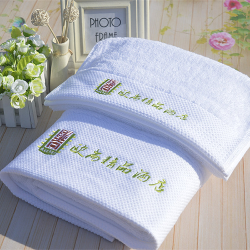 酒店缎绣字铂金毛铂金不掉吸水大毛毛巾美容院浴巾毛巾