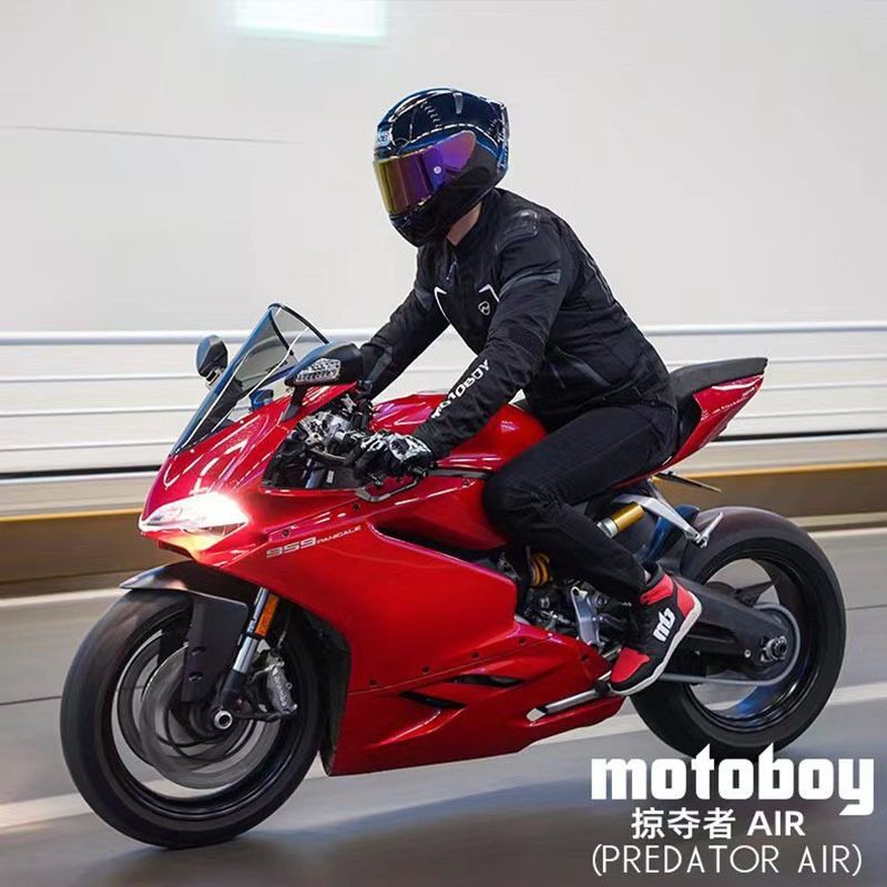 motoboy夏季骑行摩托车机车服男防摔骑士装备网眼赛车服