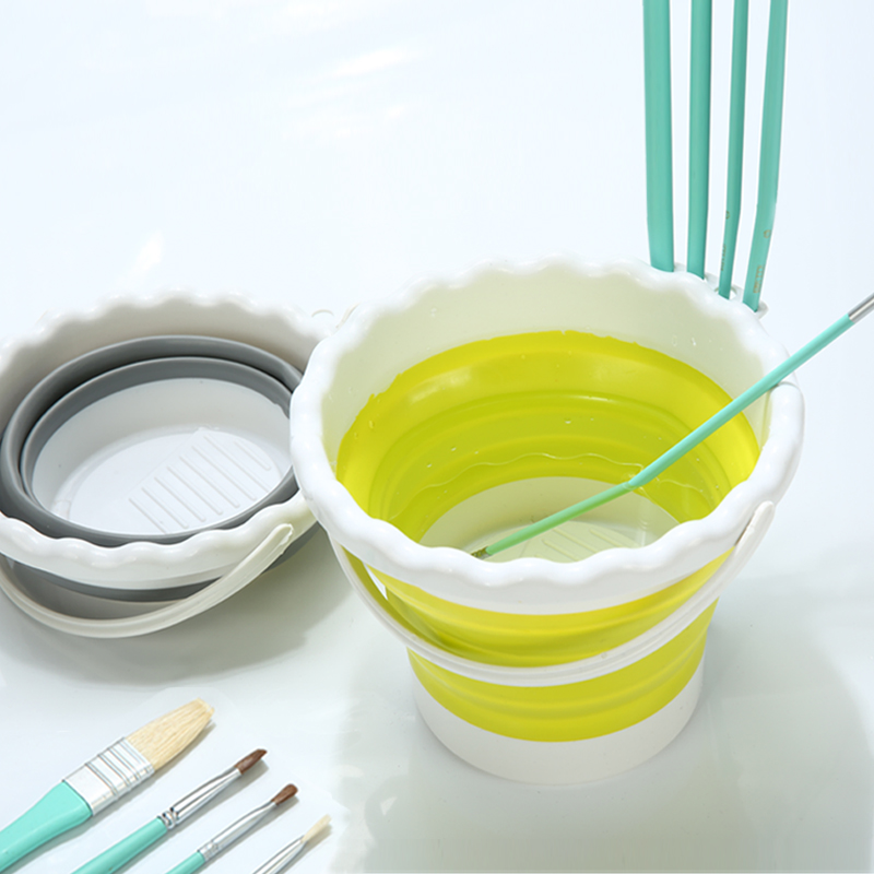 水桶美术专用水粉洗笔桶折叠塑料美术用品组合水彩画水桶
