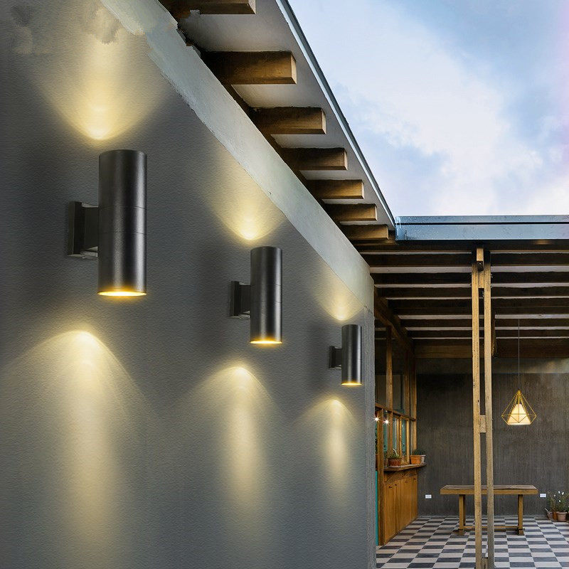 双向射灯户外壁灯防水酒店大门口下门广告双头射灯