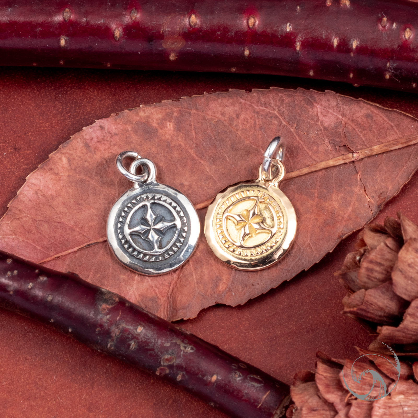 horizonbluelogo太阳银牌项链吊坠xshb手工项坠